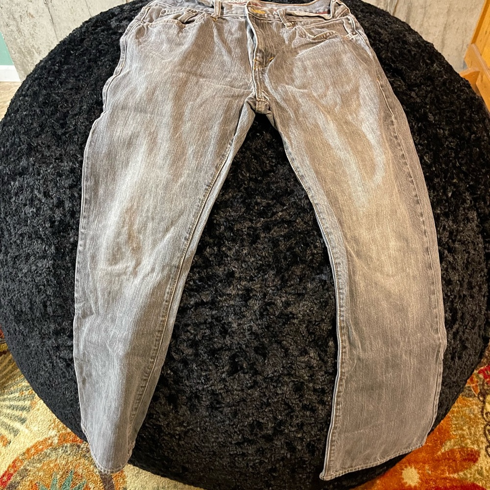 Grey bootcut jeans